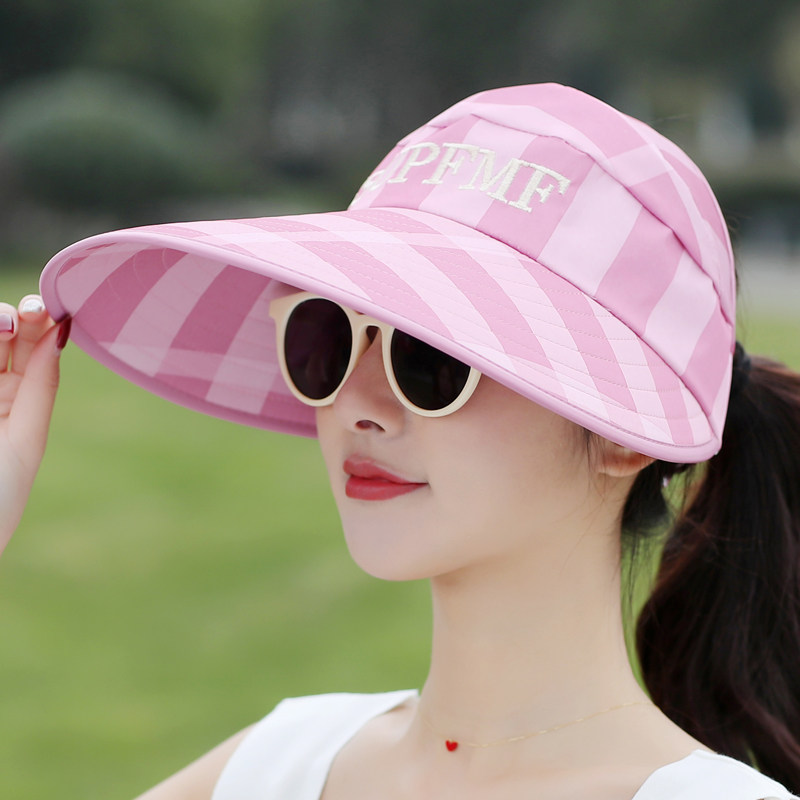 遮阳帽女夏天大沿空顶防晒帽韩版百搭出游太阳帽子春秋女士鸭舌帽