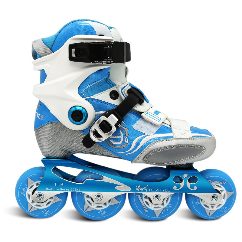 【轮者无双】freestyle费斯yjs专业直排轮滑鞋成人男女高端平花鞋
