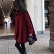 Red Tweed Coat Women's Autumn Winter 2020 New Small Loose Cape Type Woolen Coat Women's Short Thickened Red Tweed Coat Women's Autumn Winter 2020 New Small Loose Cape Type Woolen Coat Women's Short Thickened