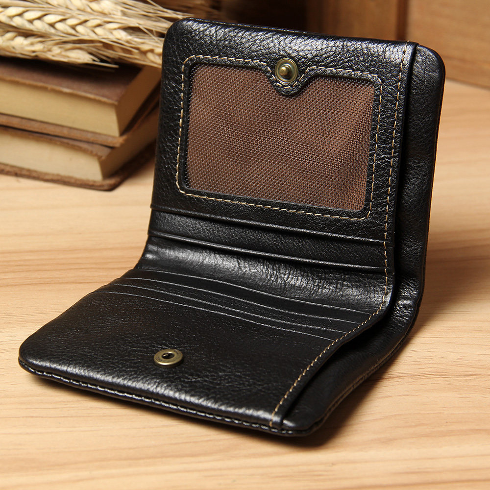 手工小钱包男迷你真皮超薄皮夹子牛皮男士钱包女短款竖款拉链钱包