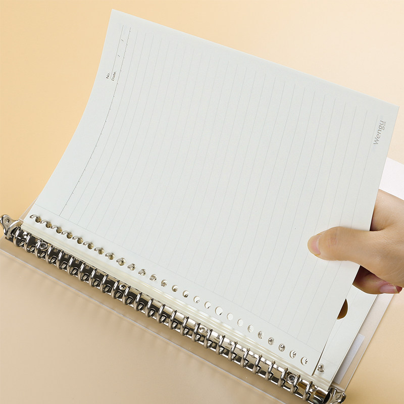 活页文谷错题线圈可拆卸记事本简约学生b5空白笔记本