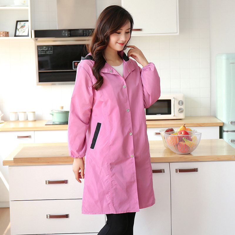 防水罩衣大人女士上衣防油家用做饭厨房外套围裙