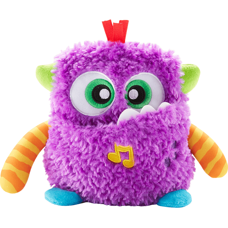 费雪毛绒音乐小怪兽gdr75毛绒安抚玩偶手偶早教婴幼儿益智玩具