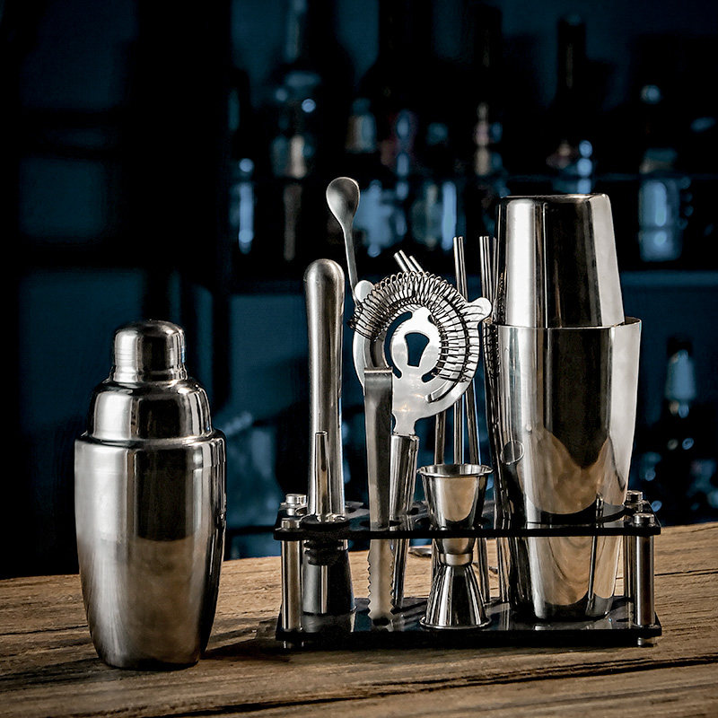 调酒酒器套装入门雪克杯全套家用手摇不锈钢壶工调酒器