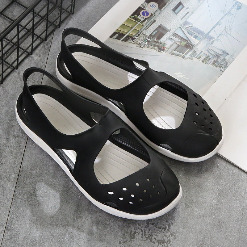 凉鞋软胶广场舞广场妈妈雨鞋防滑胶鞋健步女夏时装凉鞋