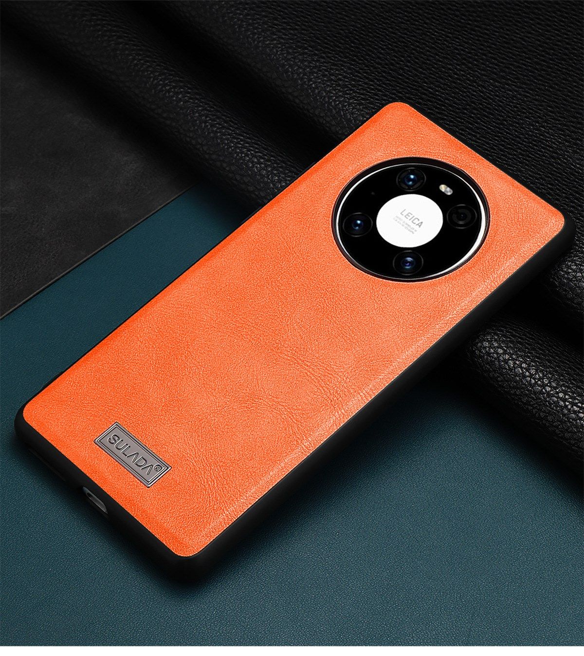 华为p40手机机壳适用皮套p40pro疯马保护套简约双肩背包