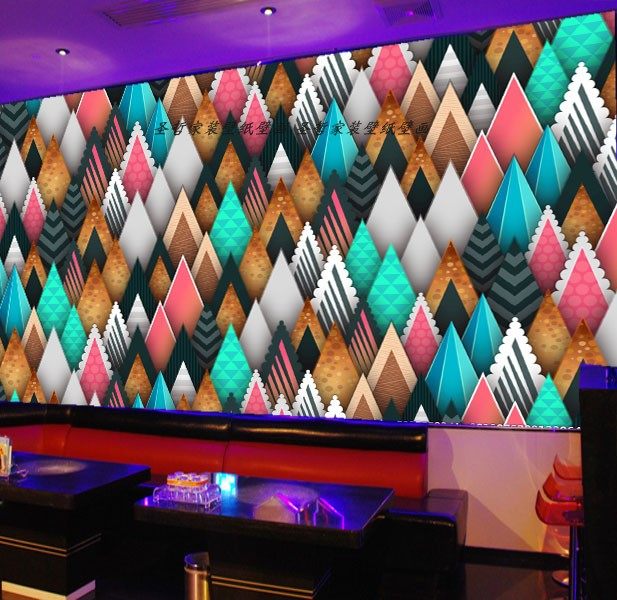 定制ktv包厢背景墙壁纸壁画高档酒吧墙纸墙布定制壁画