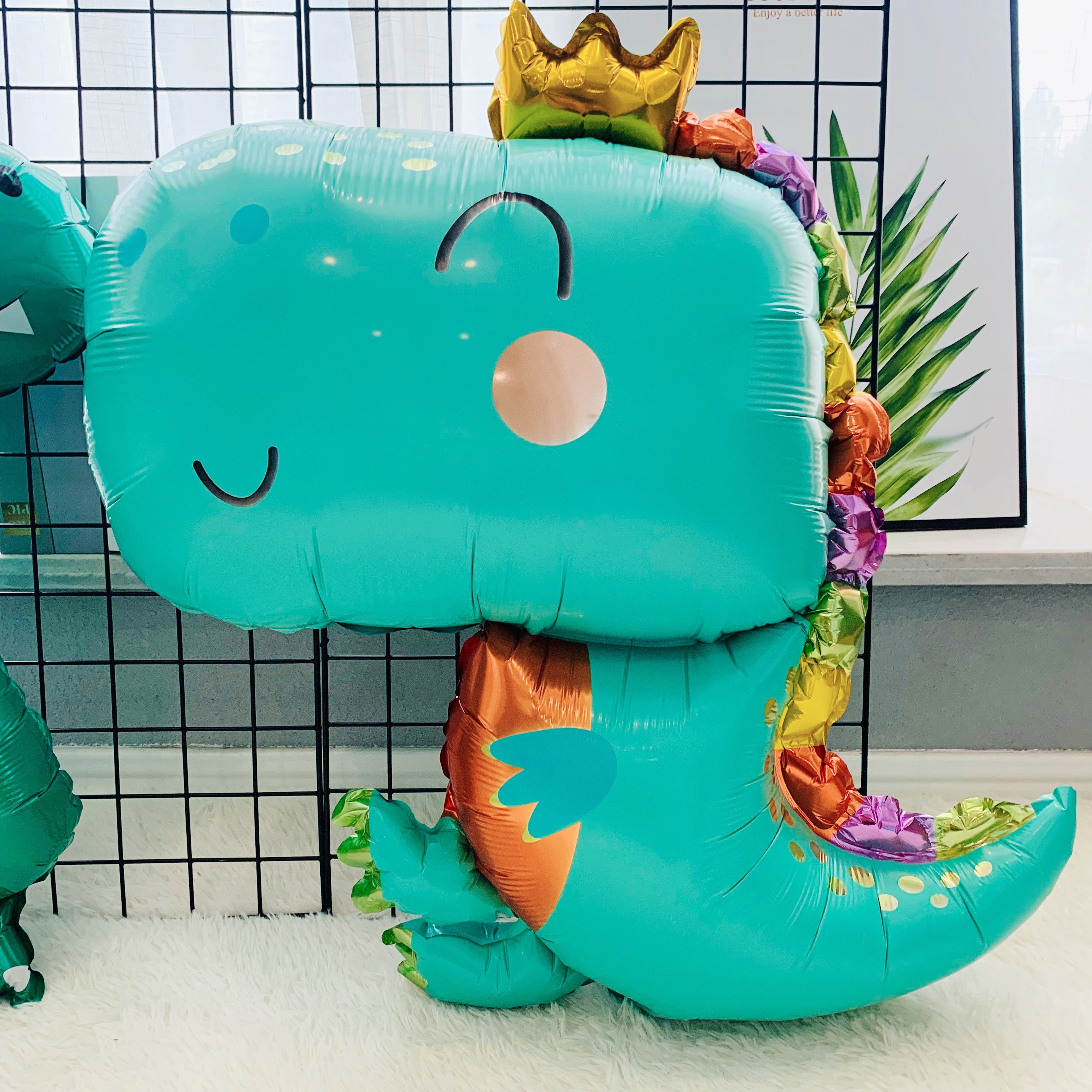 气球主题派对恐龙霸王龙儿童宝宝生日装饰装饰布气球