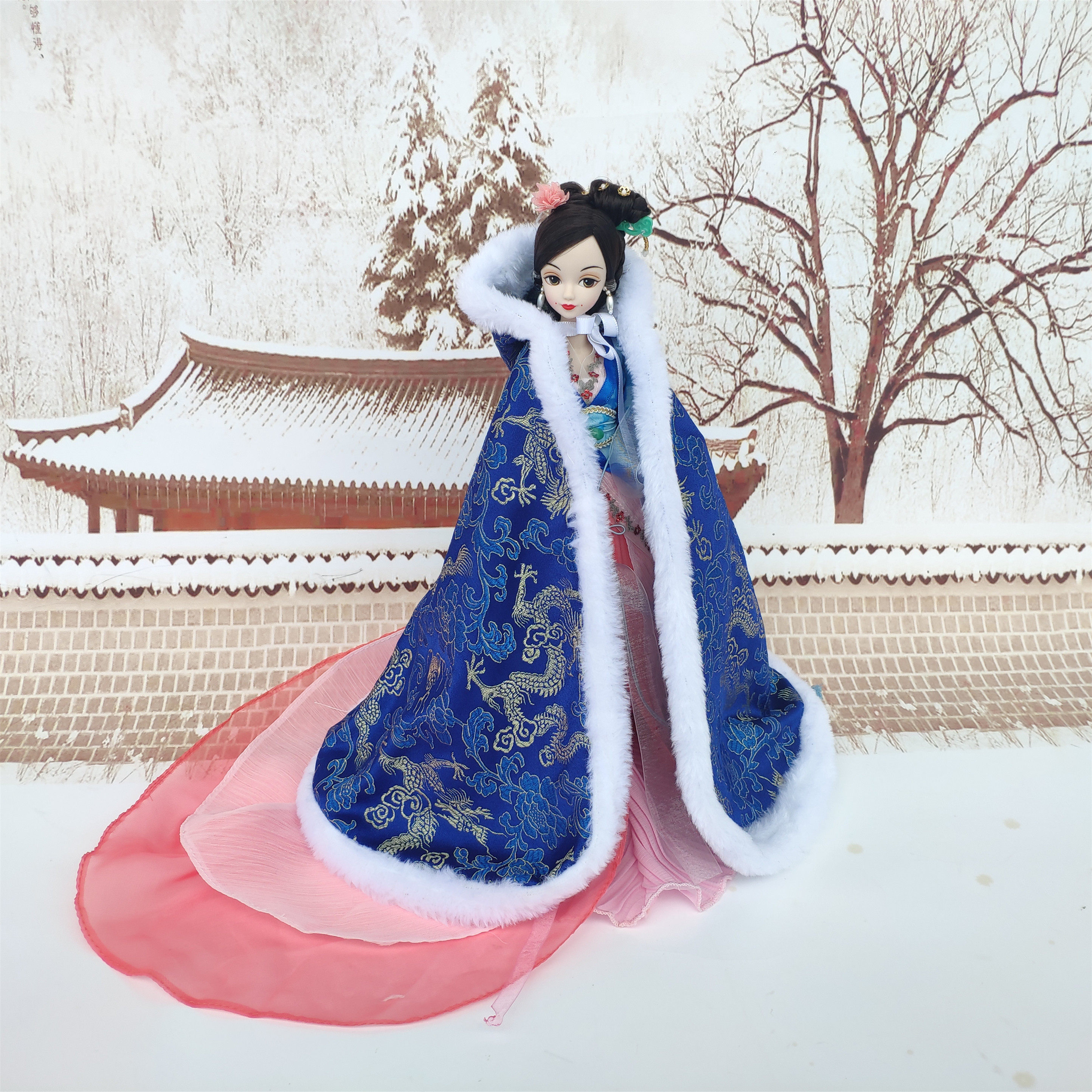 古装可儿娃娃斗篷三分四六六分bjd叶罗丽小布ob11娃娃