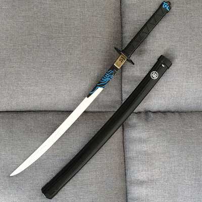 刺客五六七周边阿七魔刀千刃柒剑带鞘刀可弹动50厘米武器合金兵器