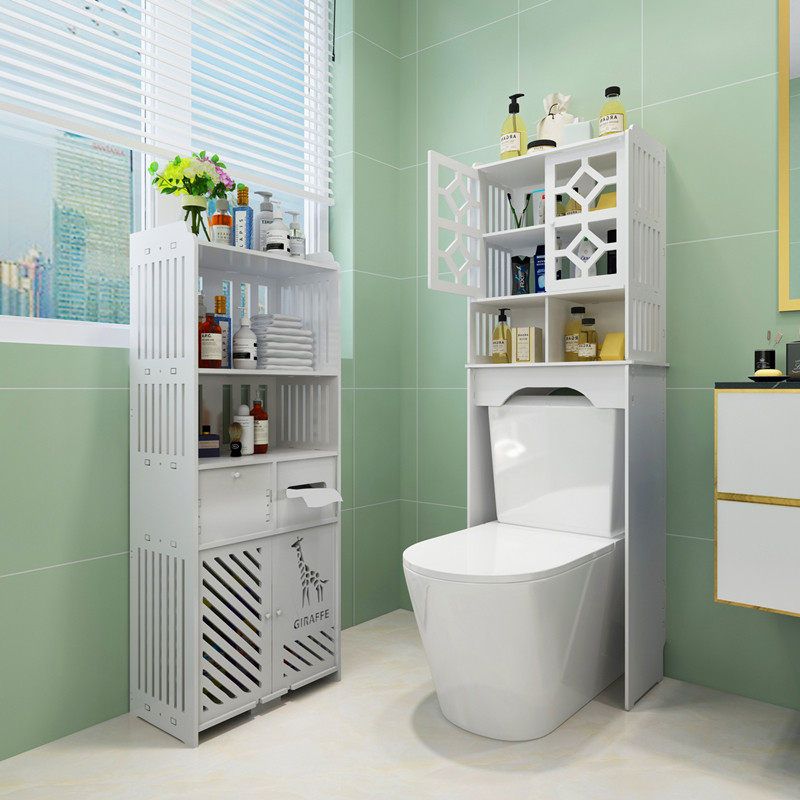 防水卫生间马桶上方置物架边柜多层浴室厕所坐便器收纳储物架落地