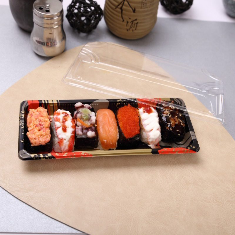 寿司打包一次性塑料刺身三文鱼紫菜包饭盒一次性餐盒