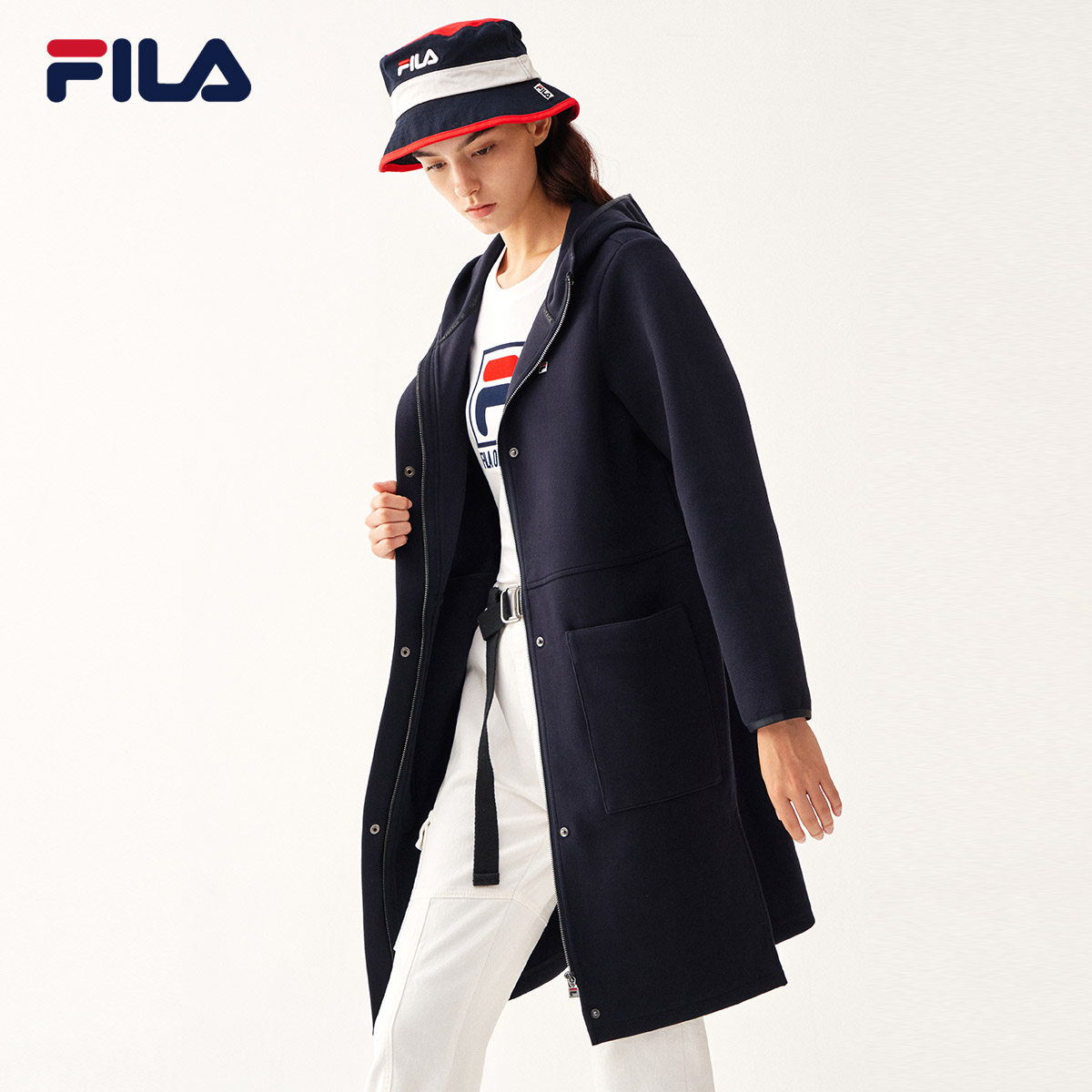 外套fila斐乐女高高圆圆同款2020新款针织上衣运动茄克