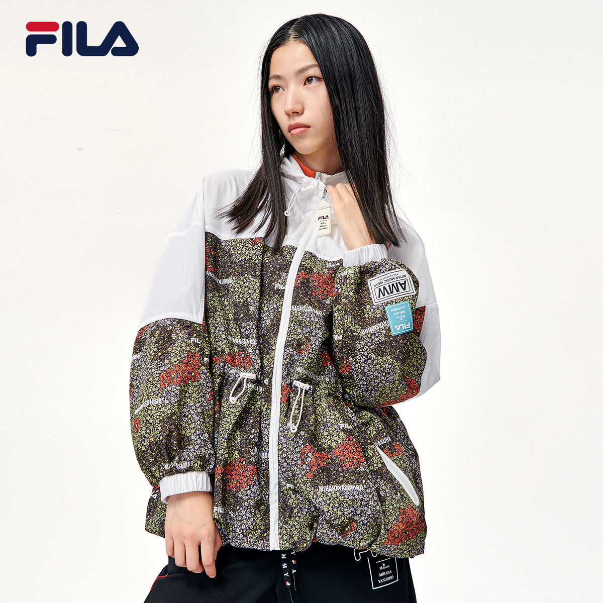 filaxmihara斐乐女子联名梭织上衣2021年秋季新款时尚上衣外套