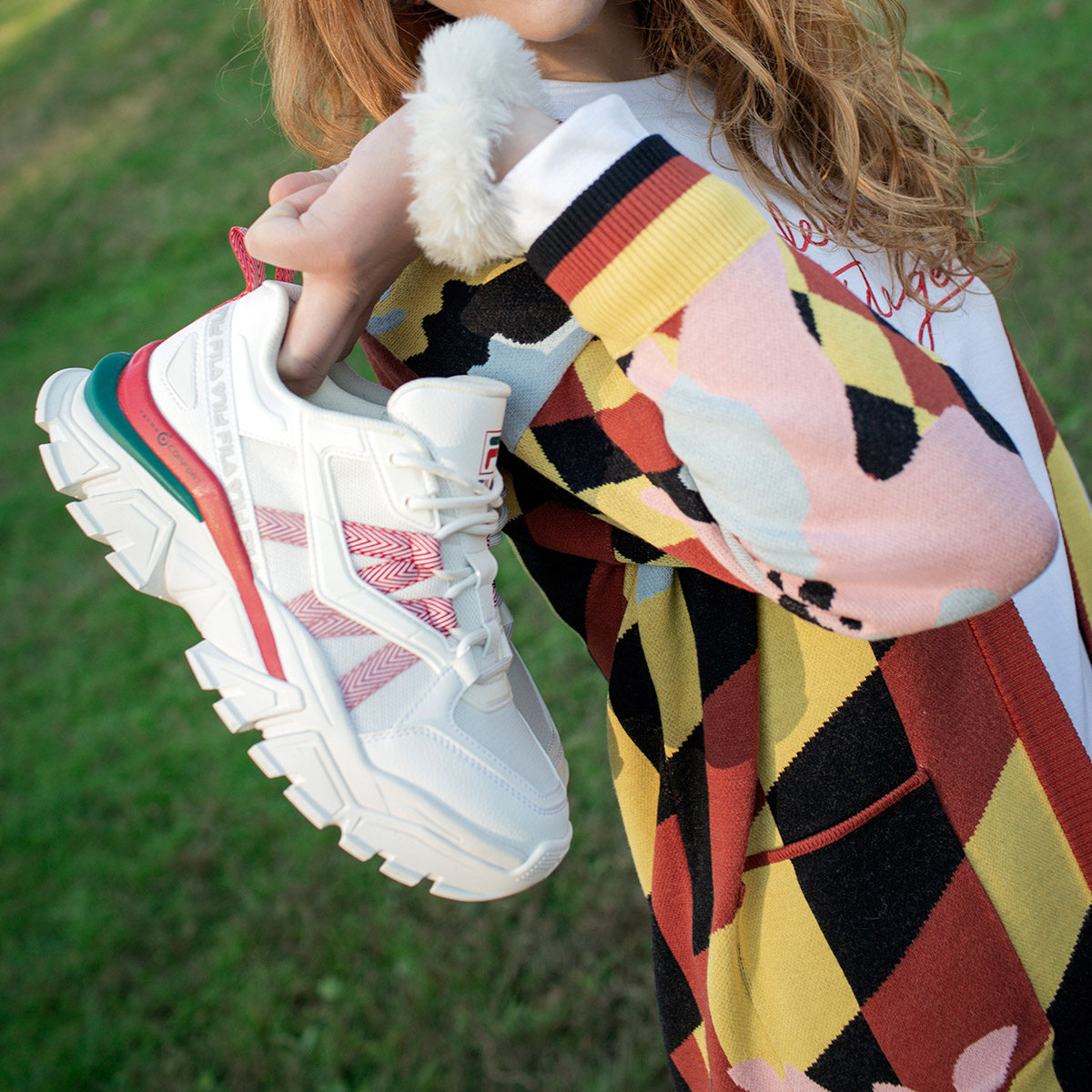 fila斐乐sofia老爹鞋女2021春夏季新款休闲时尚运动鞋运动休闲鞋