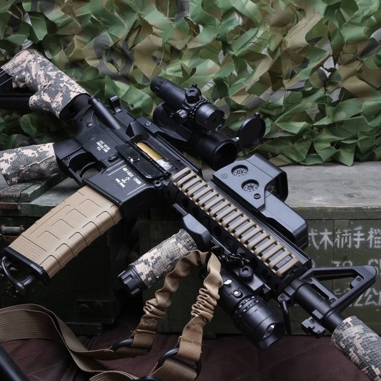 锦明9代8代m4下供弹电动连发水弹枪吸水晶蛋抢成人cs玩具枪可发射