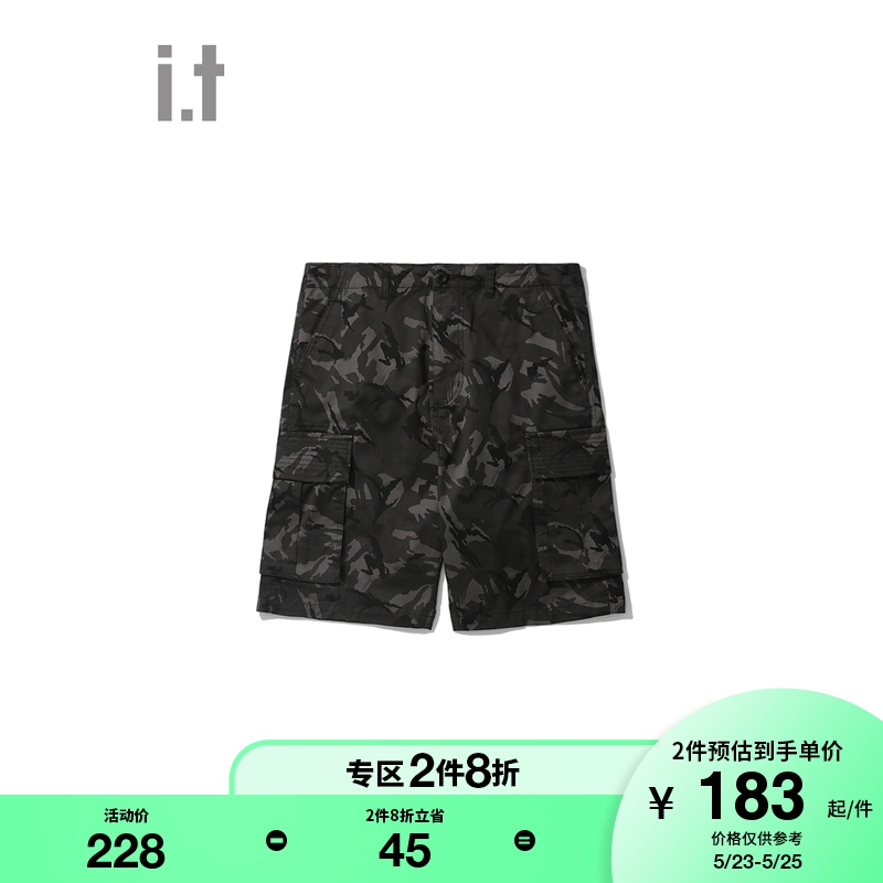 it UNDERGARDEN男装工装短裤夏季简约潮流个性街头logo缝饰9028M