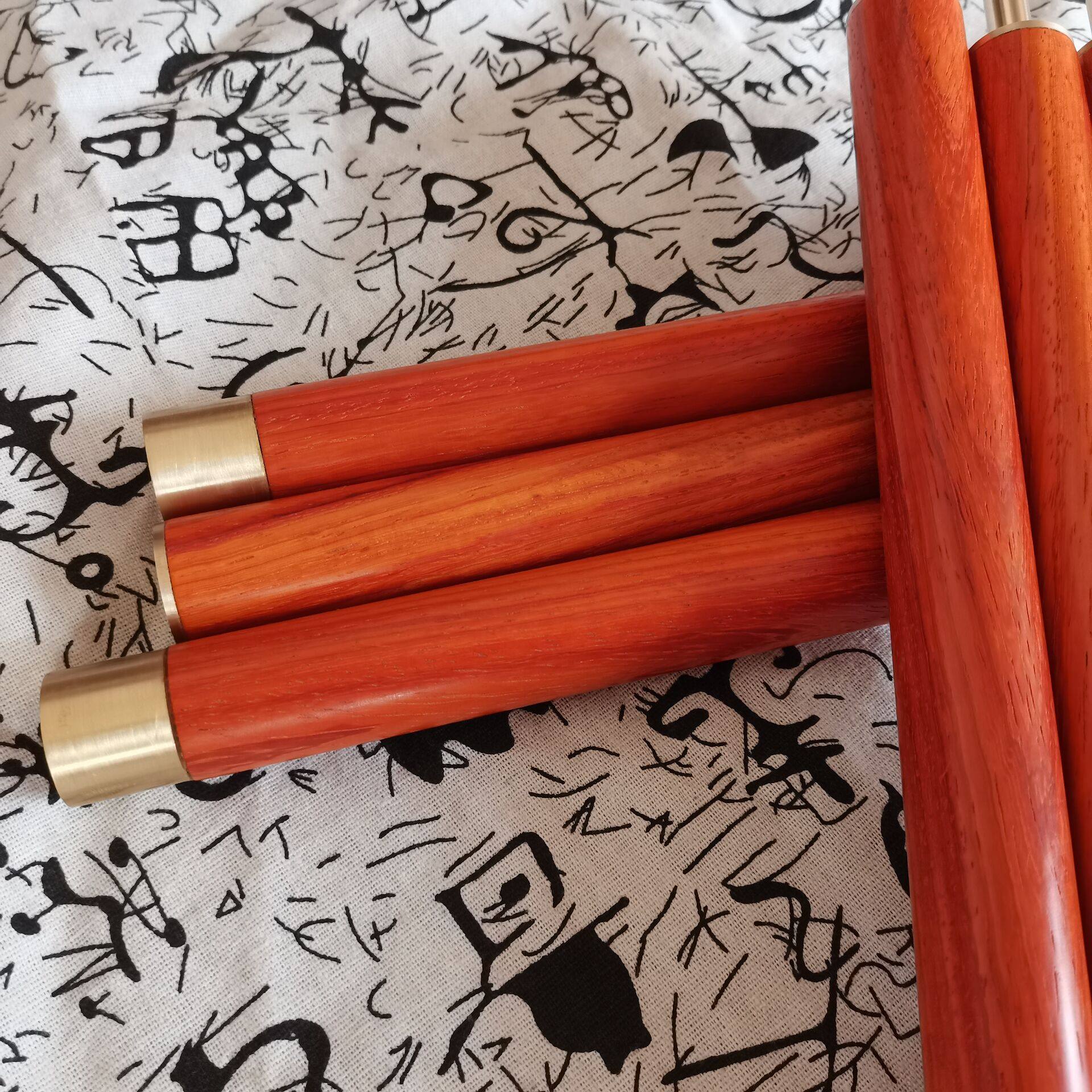 红花花梨太极养生折叠拼接组合防身短棍鞭杆太极棍