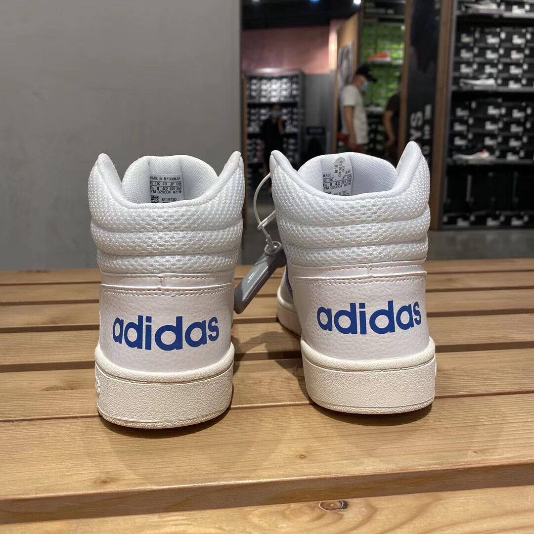 坏蛋阿迪达斯hoops男鞋高帮休闲运动板鞋ee7380ee7382板鞋