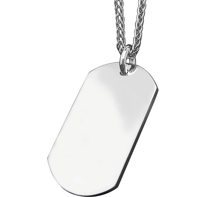 ah7军牌项链潮男男士钛钢吊坠铭牌定制士兵项链