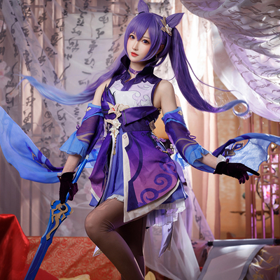 喵屋小铺原神服璃月七星刻晴游戏套装少女cosplay动漫服装cosplay女装