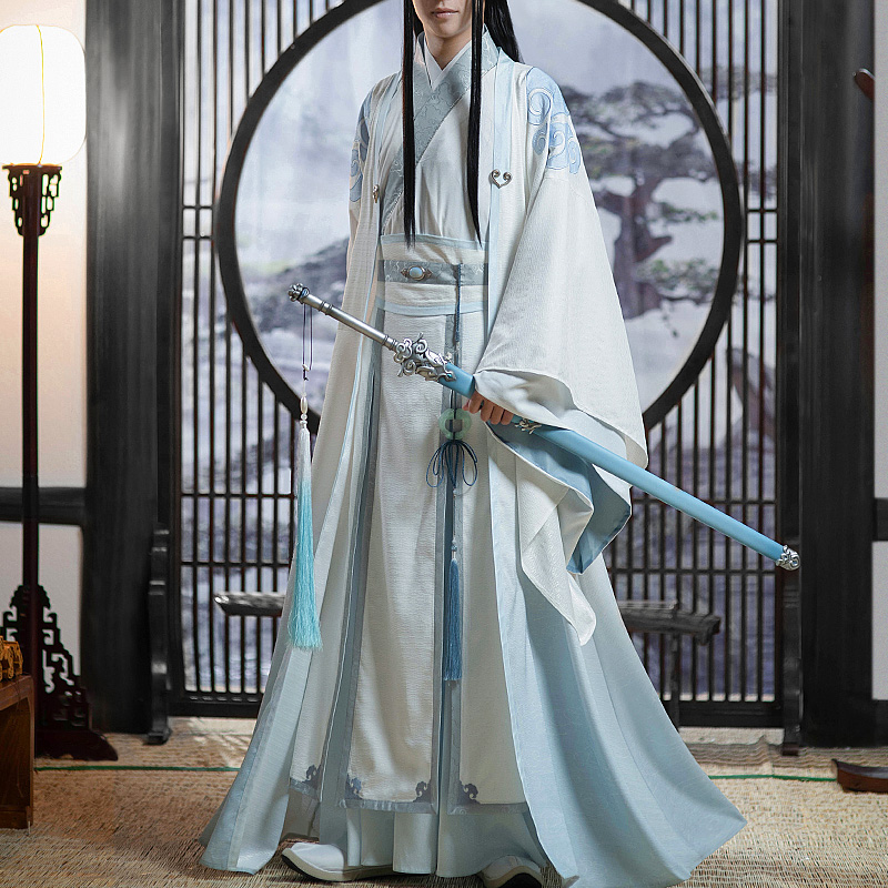 官方正版魔道祖师喵屋小铺蓝忘机cos服蓝成年cosplay男装