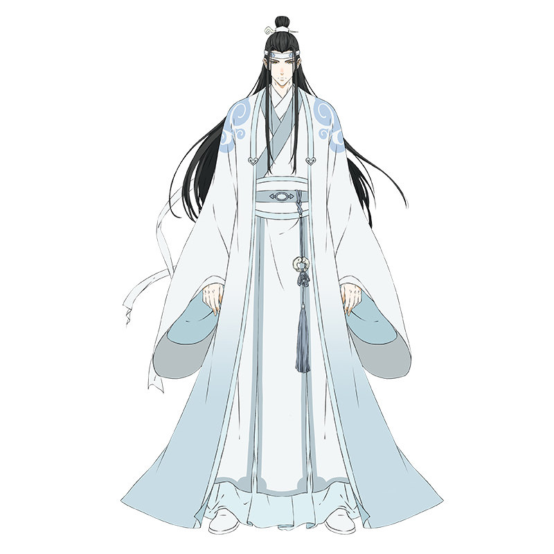 官方正版魔道祖师喵屋小铺蓝忘机cos服蓝成年cosplay男装