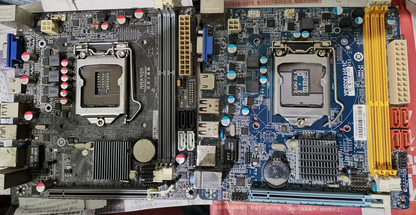 二线h61主板盈通梅捷1155平台itx显示屏