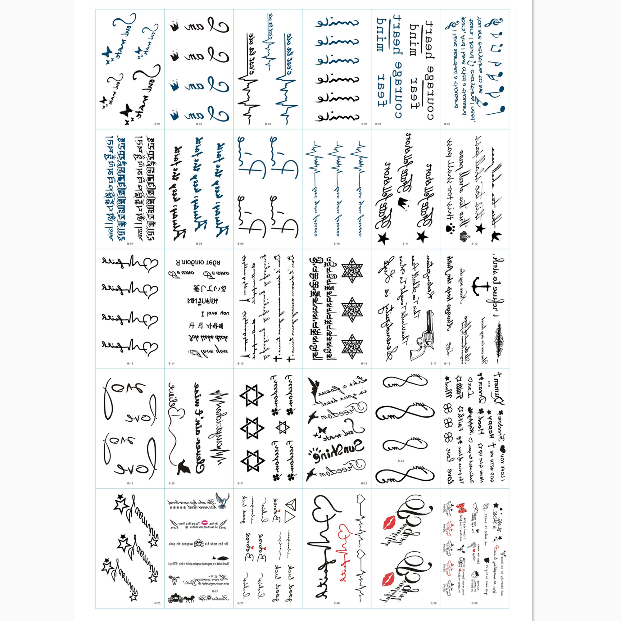 洗不掉的纹身贴不永久防水女持久网红英文字母锁骨图案性感ins风