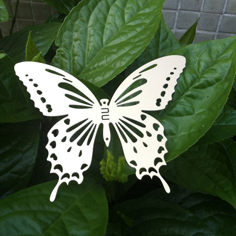 创意3d不锈钢蝴蝶金属雕刻立体墙贴不锈钢墙贴口碑好店