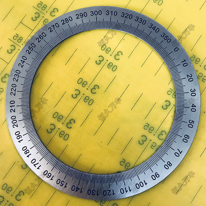 刻度盘 不锈钢刻度盘 圆形刻度盘 360度刻度盘 实验器材120x90#1