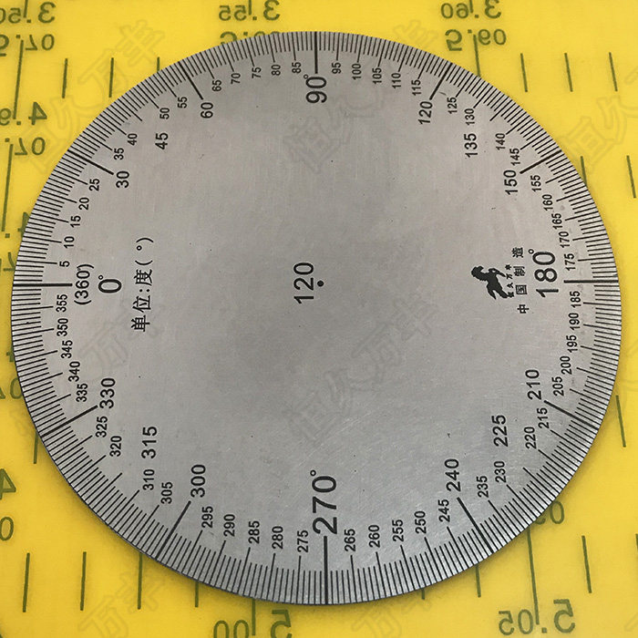 刻度盘 无孔角度盘 不锈钢圆盘 圆形测量盘120#0#2