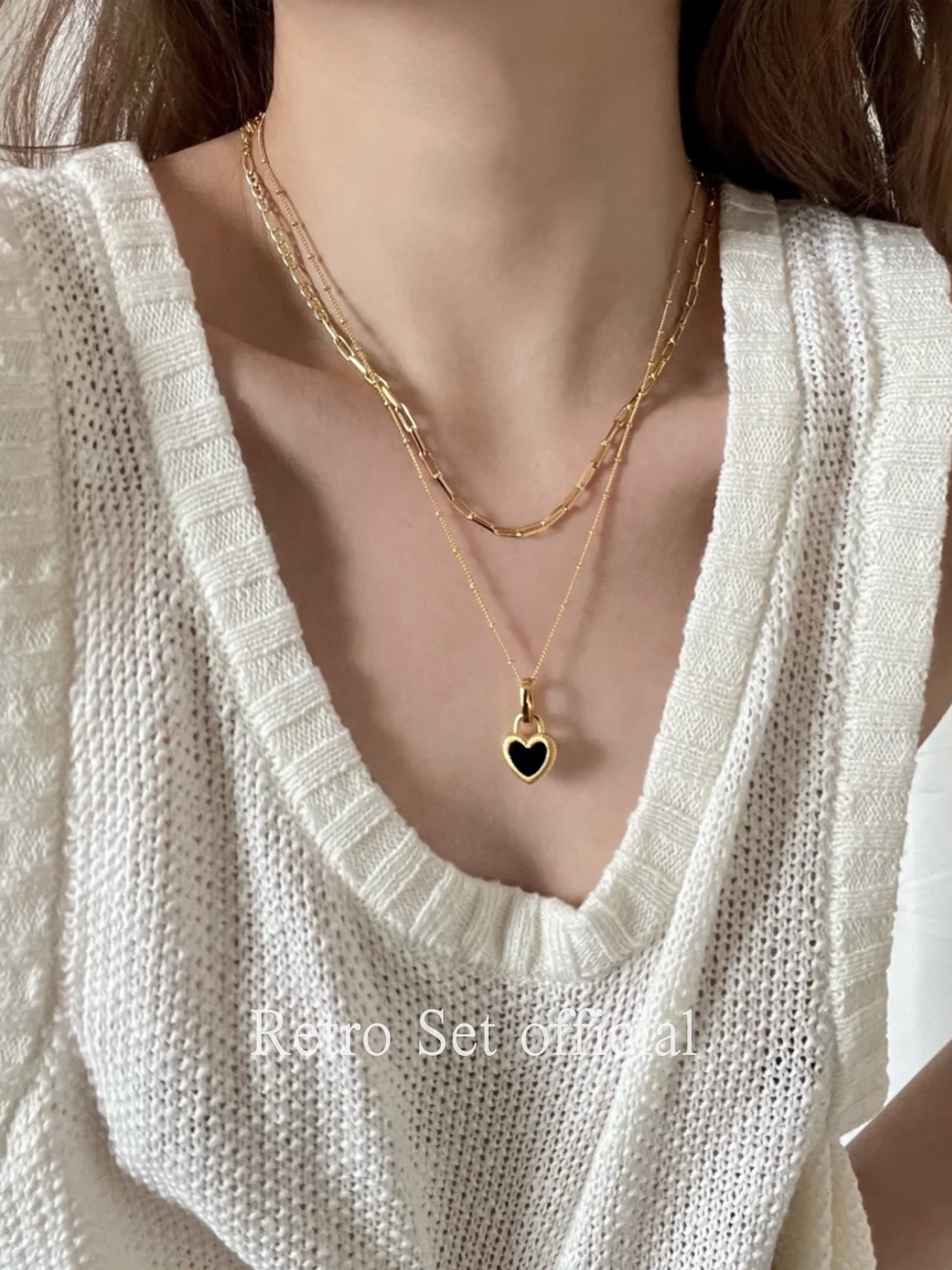 白贝母吊坠爱心双面贝母玛瑙纯银天然金天然18k项链