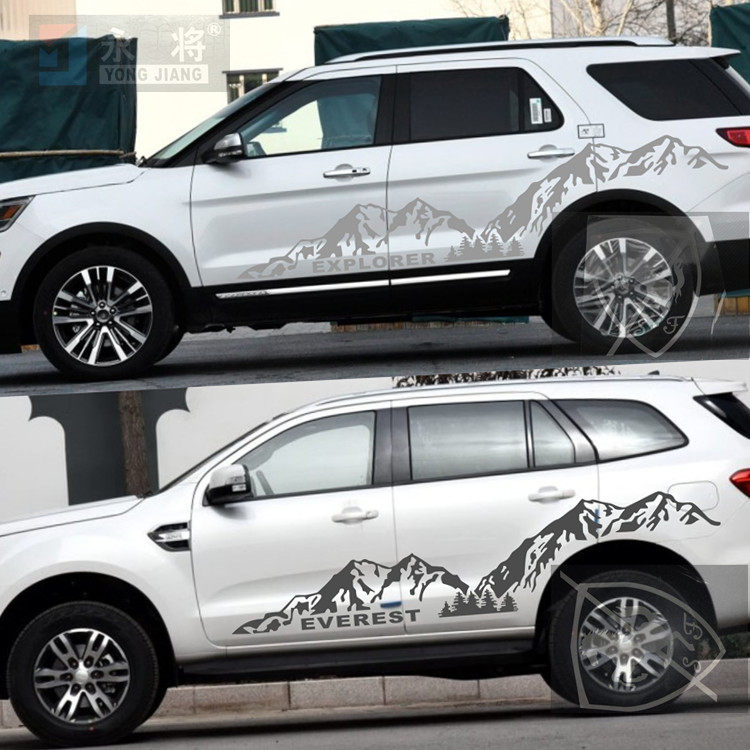 福特探险者车贴拉花撼路者汽车贴纸雪山越野越野车汽车装饰贴