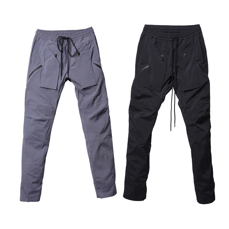 undermycar2022SS 新款高街侧拉链尼龙多口袋机能结构束脚男长裤