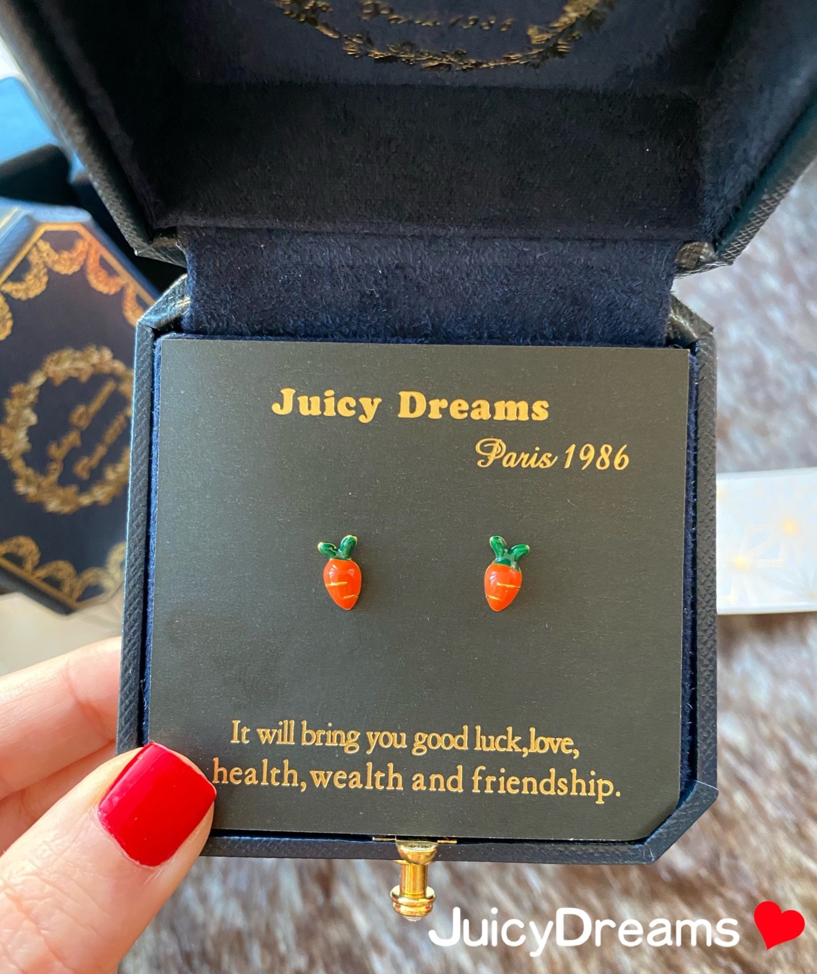 轻奢设计师juicydreams浪漫童趣珐琅胡萝卜许愿成真耳环
