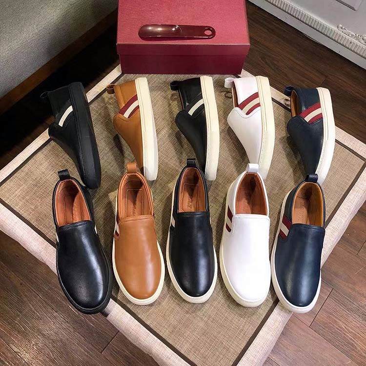 B家经典款香味素面织带男士懒人鞋一脚蹬乐福鞋板鞋圆头套脚男鞋