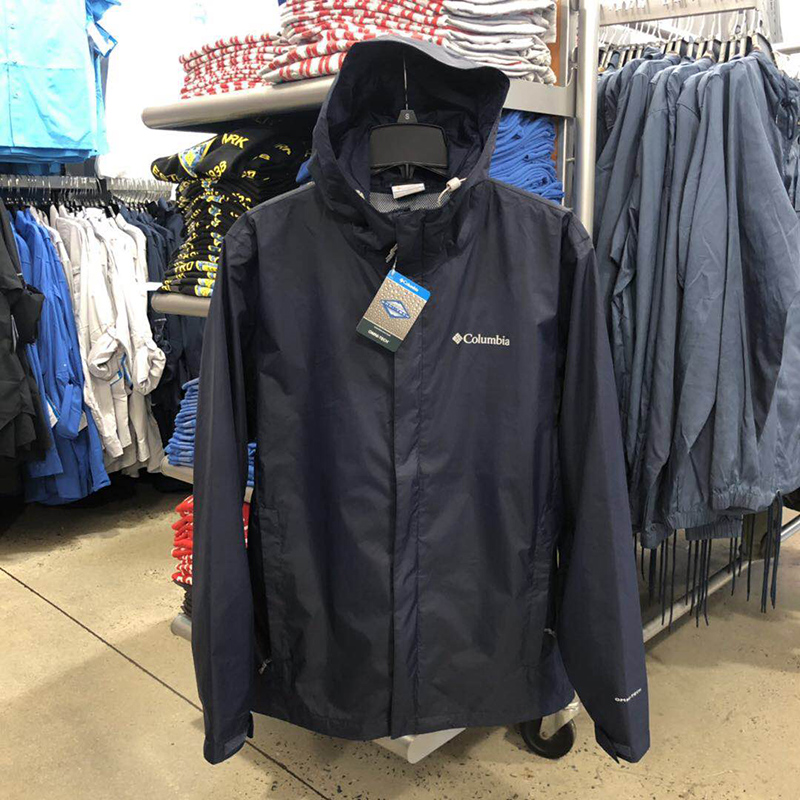 Columbia哥伦比亚男士户外休闲冲锋衣连帽单层防水透气活力春秋