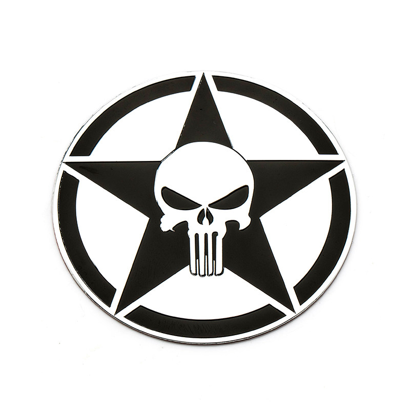 汽车个性装饰哈雷骷髅头车改装金属车身车尾汽车装饰贴