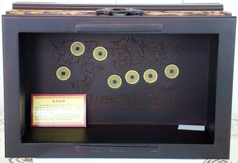 骨灰盒寿盒棺材实木花梨柚木悠仙阁内置铜钱玉石骨灰盒