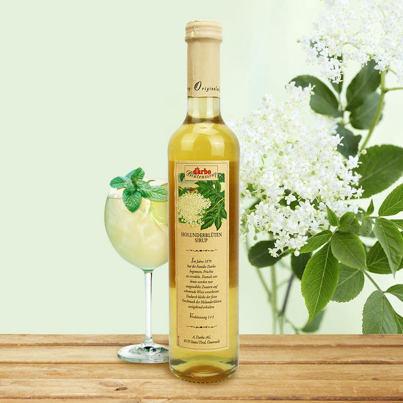 糖浆德宝接骨木花500ml奥地利进口鸡尾酒柠檬水浓缩糖浆