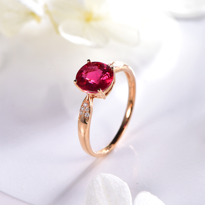 戒指米莱珠宝155克拉碧玺18k金钻石钻石贵重宝石手饰