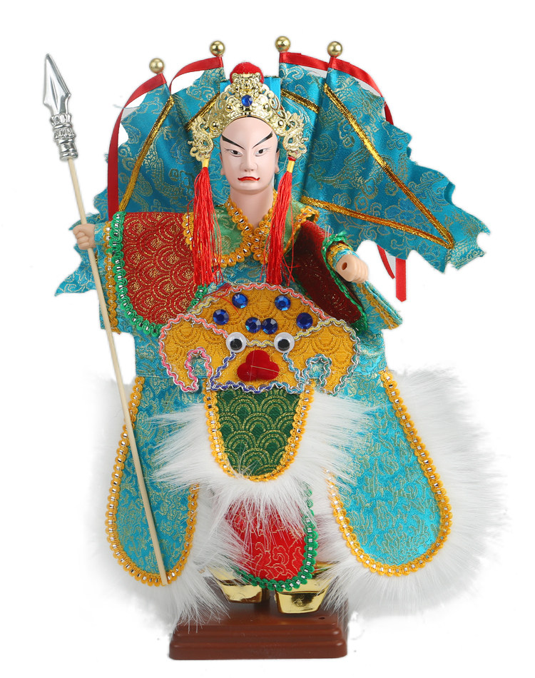 木偶周瑜京剧武生武将三国人物掌中布袋艺术木偶