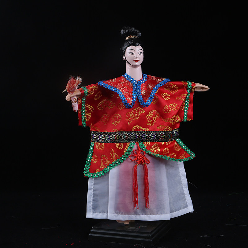 小旦小姐女装布袋木偶戏表演训练演出研学民族木偶