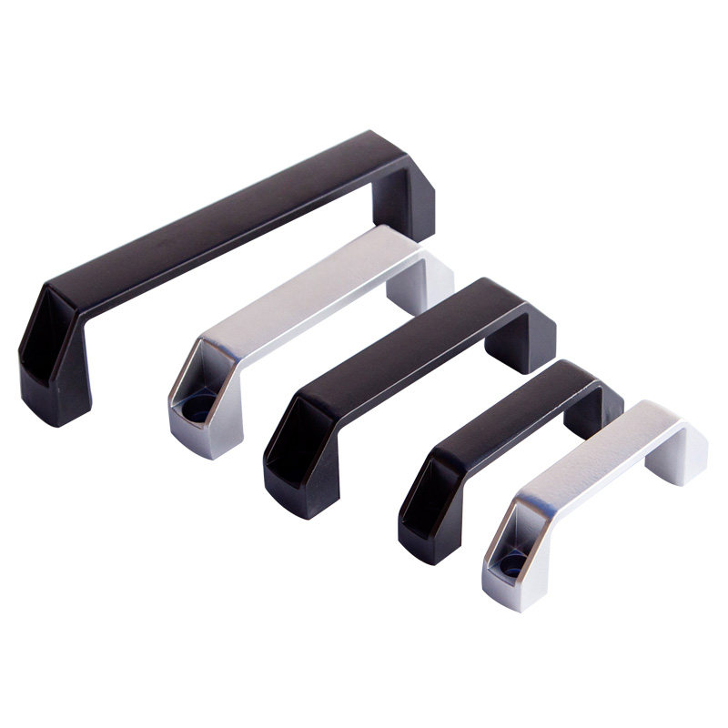 拉手加厚铝合金黑色抽屉柜门把手明装工业设备工具箱小拉手