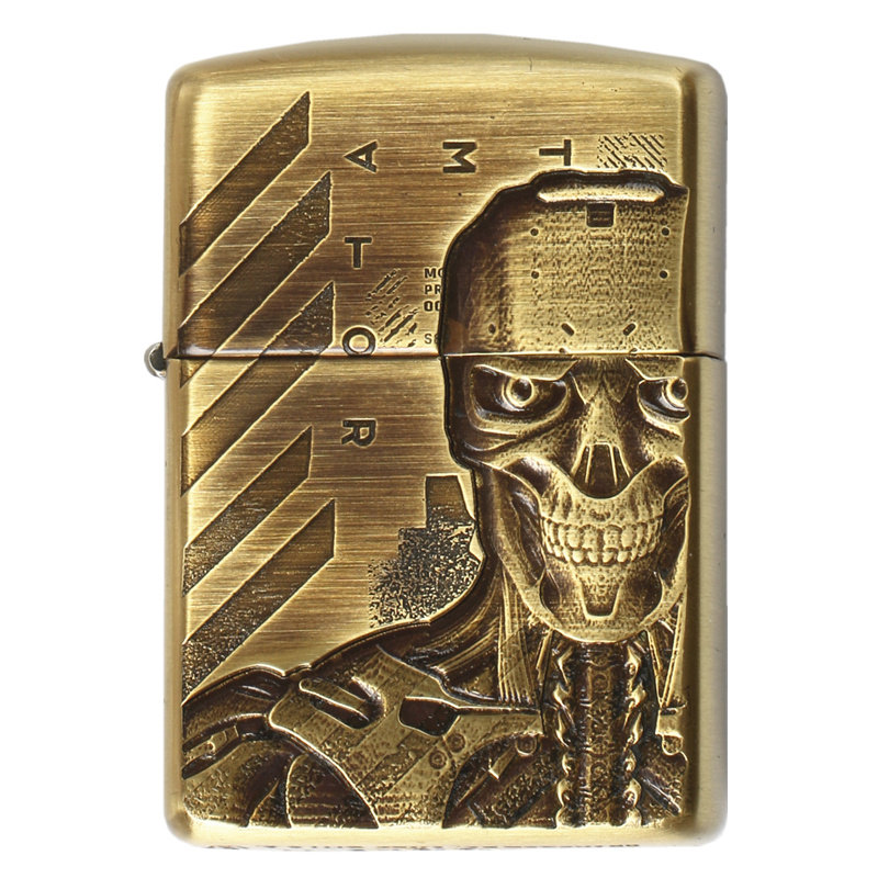 正品zippo芝宝防风打火机纯铜盔甲机施瓦辛格终结者系列zippo