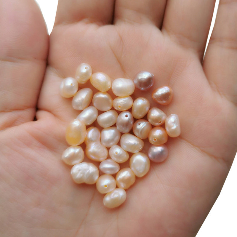 diy天然淡水异形小珍珠打孔散装手链毛衣项链珠宝奇石