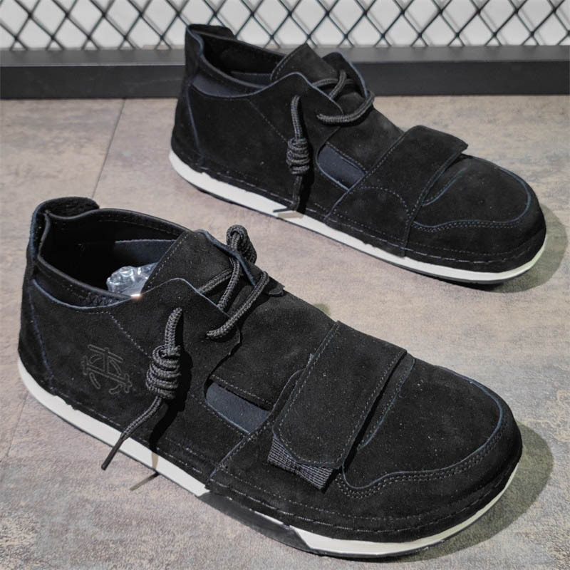 2022潮男新款网红同款魔术小丑鞋男低帮丑萌乐福鞋(豆豆鞋)