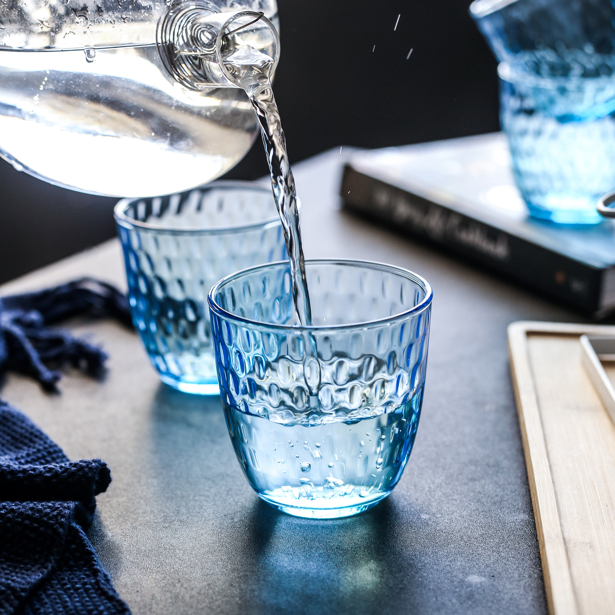 意大利进口玻璃杯北欧创意简约家用喝水杯子耐热玻璃杯