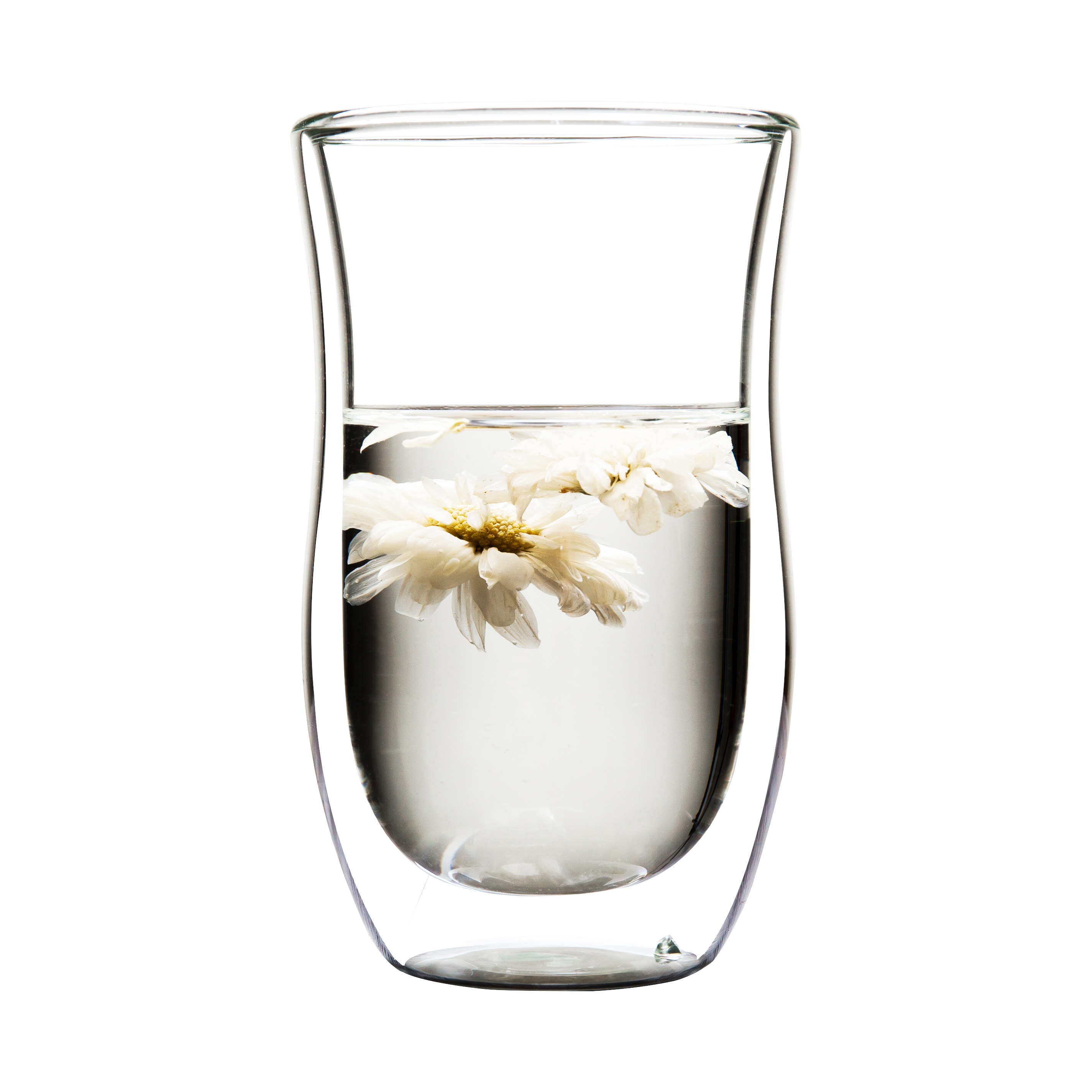 双层隔热玻璃杯子 家用无盖喝水杯子泡茶杯咖啡杯客厅水杯6只套装